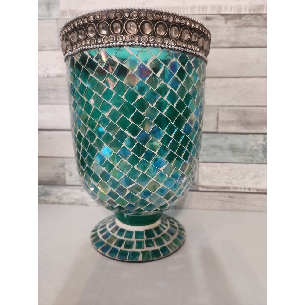 Mosaic Hurricane Vase / Candle Holder